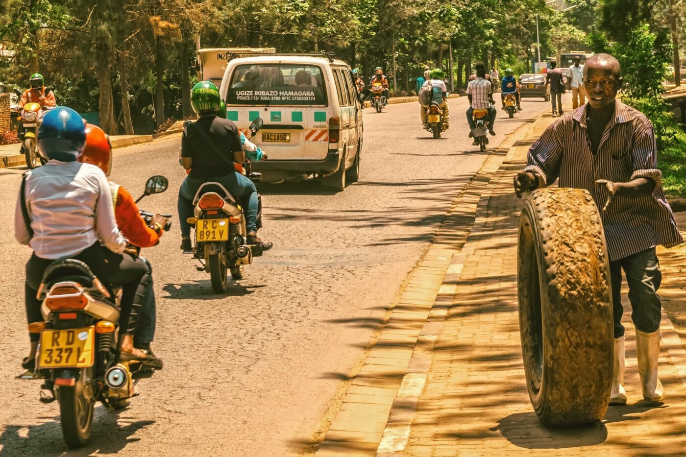 kigali motorcycles traffic symbolic image cropped