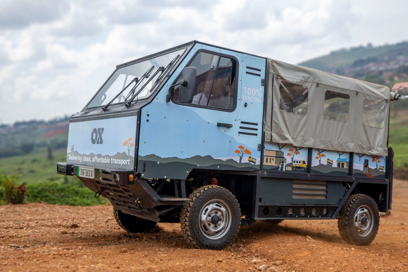 ox truck ox delivers rwanda africa electric truck